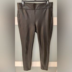 Loft black faux leather legging size medium